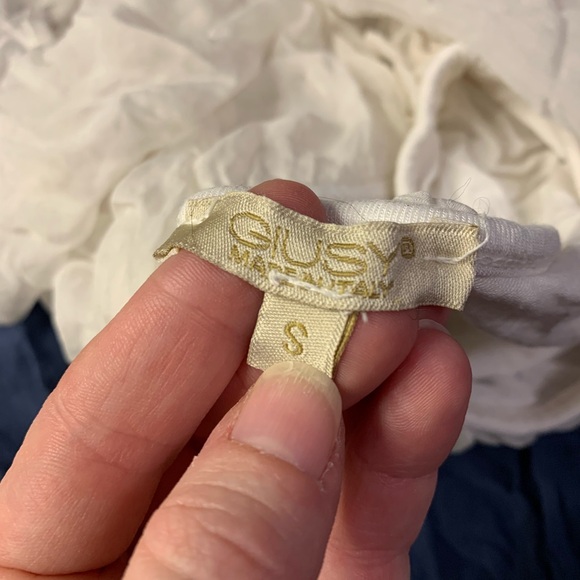 GIUSY Made in Italy Silk Ombre Blouse - Blue & White - Size S - Picture 3 of 8